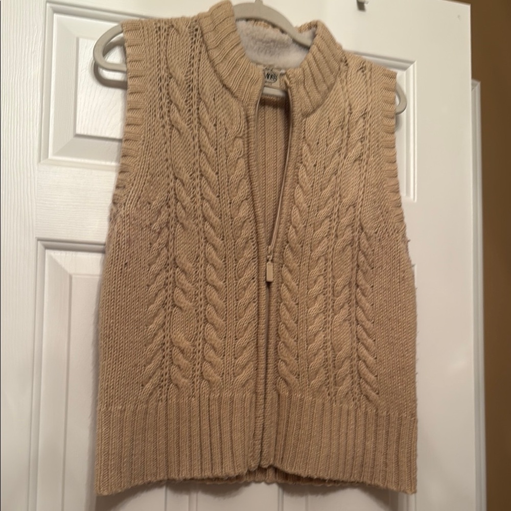 Tailor B. Moss Tan Cable Knit Cardigan